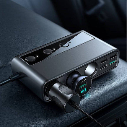 Chargeur de voiture Joyroom avec Splitter de cigarette Splitter Snell 154W noir [3 x 12V 4 x USB-A USB-C QC3.0 USB-A]