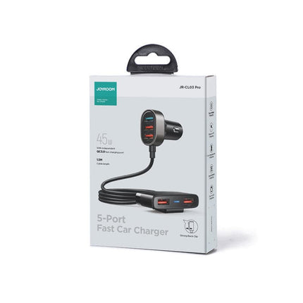 Joyroom Autolader Oplader Snellader 5x USB-A -  45W (1.5m) [5x Fast Car Charger] - VCTparts.nl