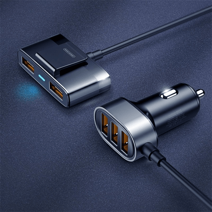 Joyroom Autolader Oplader Snellader 5x USB-A 6.2A (1.5m) [5x QC Fast Car Charger] - VCTparts.nl