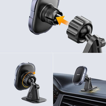 Joyroom Dashboard Auto Magnetische Telefoonhouder 360º met Metalen Plaatje Zwart