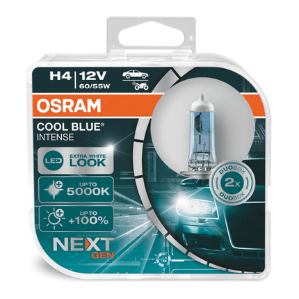 Osram Halogeenlamp H4 12V 60/55W - Wit/IJsblauw 5000K Intens - Cool Blue Next Gen - Set 2 stuks - VCTparts.nl