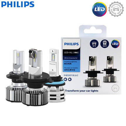 Philips H4 Ultinon a dirigé 6500k phares dimlicht 12-24v blanc (set)