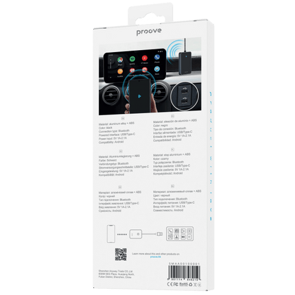 Proove AA-01 Draadloze Android Auto Adapter voor Draadloze Android Auto Zwart - VCTparts.nl