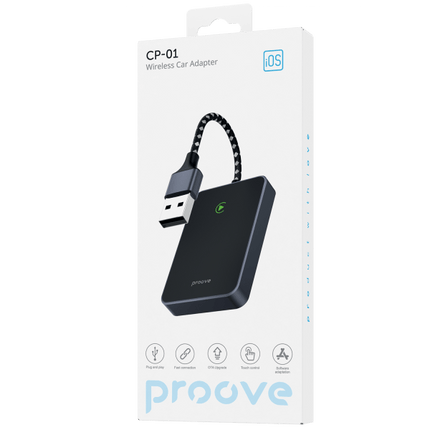 Proove CP-01 Draadloze Apple Carplay Adapter voor Draadloze Carplay Zwart - VCTparts.nl