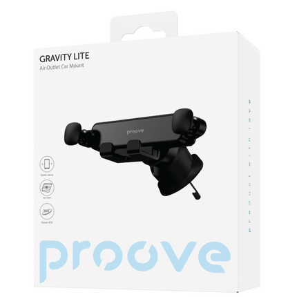 Proove Gravity Lite Auto Telefoonhouder Klem (4.7 - 6.9 inch) Zwart - VCTparts.nl