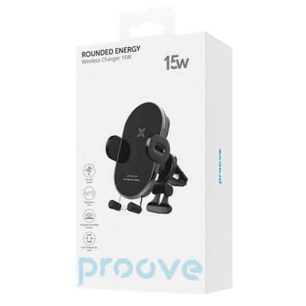 Proove Rounded Energy 15W Draadloze Oplader Autohouder - Eenvoudige en Efficiënte Oplossing voor in de Auto - VCTparts.nl