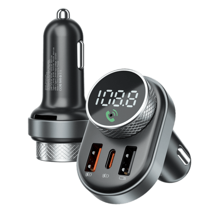 Proove Sound Link Bluetooth 5.0 FM Transmitter en Snellader voor Auto (USB-A 2x + USB-C) Zwart - VCTparts.nl