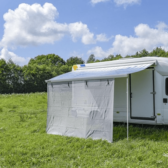 ProPlus Lichtgrijze Luifel Zonwering 280x200cm - UV-bescherming en Windscherm voor Kamperen en Camper - VCTparts.nl