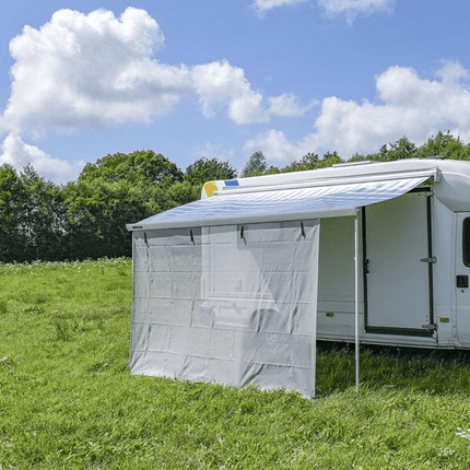 ProPlus Lichtgrijze Luifel Zonwering 330x200cm - UV-bescherming en Windscherm voor Kamperen en Camper - VCTparts.nl