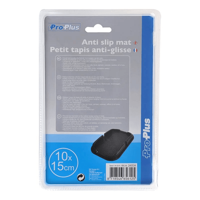 ProPlus Multi Functionele Anti-Slipmat Plakmat Dashboard Telefoonhouder Zwart 10x15cm Hoog