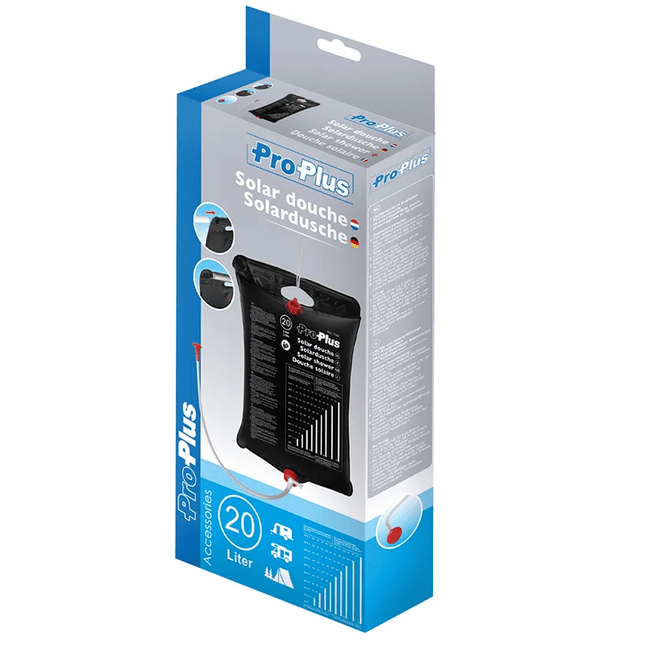 ProPlus Solar Douche 20L Campingdouche Lichtgewicht incl. Douchekop Reis Douche Zak - VCTparts.nl