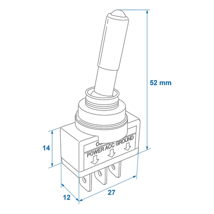 ProPlus Tuimelschakelaar LED Rood 12V - Max. 20A - Schakelaar met Verlichte Indicator - VCTparts.nl