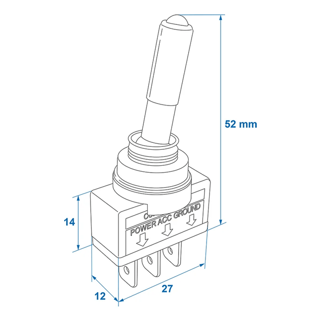 ProPlus Tuimelschakelaar LED Rood 12V - Max. 20A - Schakelaar met Verlichte Indicator - VCTparts.nl