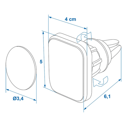 ProPlus Universele Smartphone Telefoon Houder 360° met Magneet voor Ventilatierooster