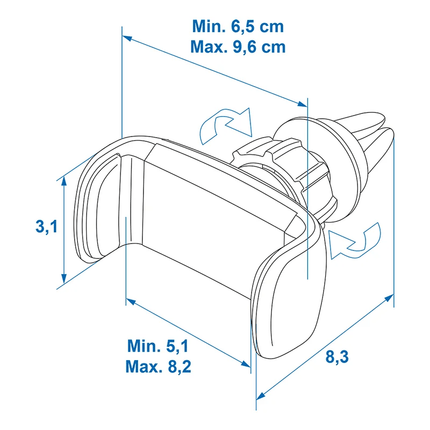 Proplus Universal Smartphone Phone Solder avec 360 ° Veer pour la surface de ventilation