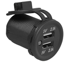 ProPlus USB-Inbouwdoos Tweevoudig Type A 2x2100mA 12V/24V - Laadcontactdoos met Dop - VCTparts.nl