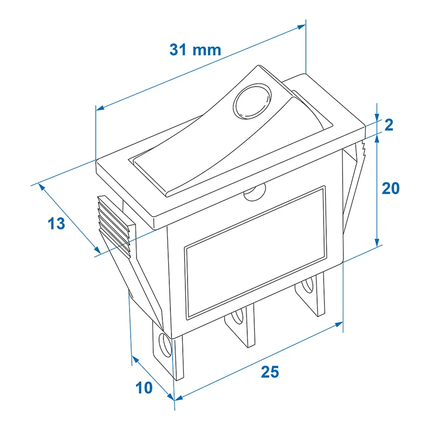 ProPlus Wipschakelaar LED Groen 12V / 24V - Max. 10A - Schakelaar met Verlichte Indicator - VCTparts.nl