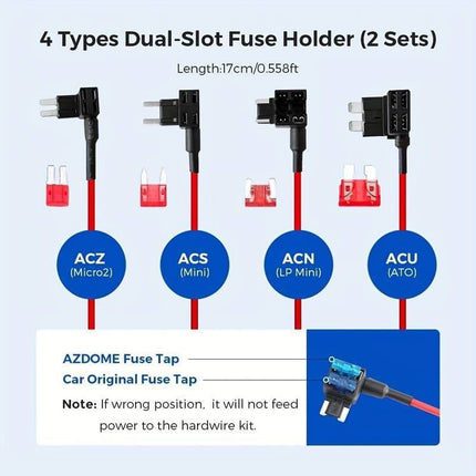 Redtiger USB-C Auto Dashcam Continue Voeding Hardwire Kabel Voeding Kit [3.5M 12v/24v] - VCTparts.nl