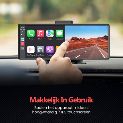 10-inch draadloos navigatiesysteem met Apple CarPlay en Android Auto - VCTparts.nl