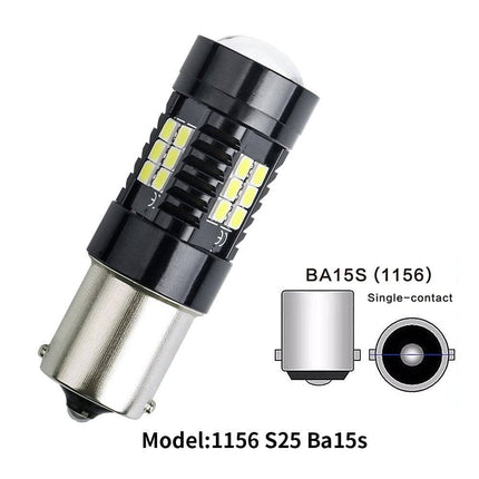 1156 BA15s LED Achterlicht P21W - Wit (set) - VCTparts.nl