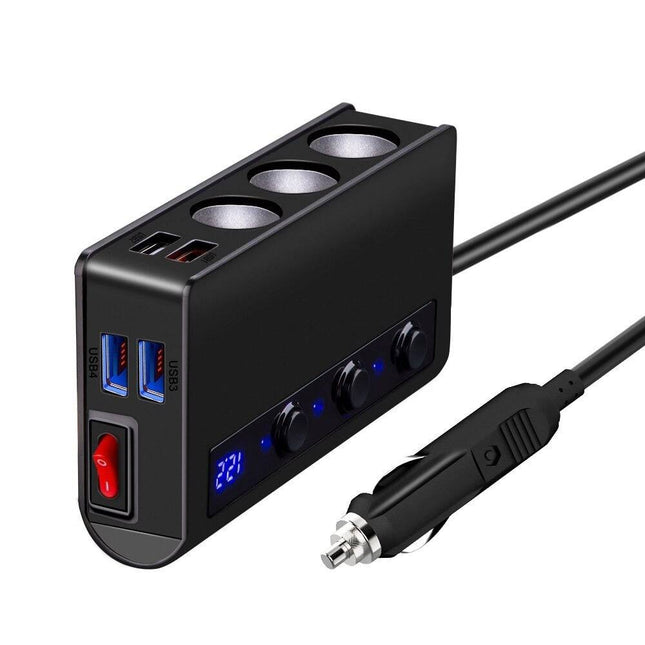 180W Sigarettenaansteker Splitter Quick Charge 3.0 Auto-oplader Adapter 12V/24V - VCTparts.nl