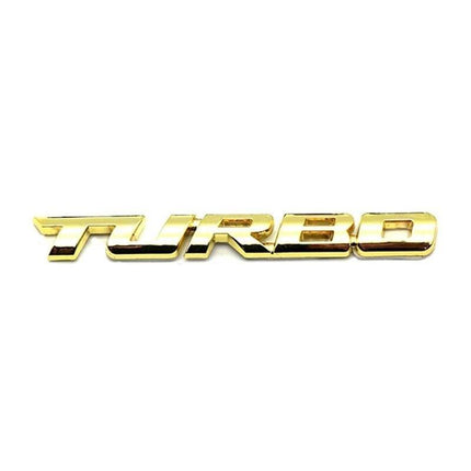 3D Turbo Sticker Logo Embleem - Goud - VCTparts.nl