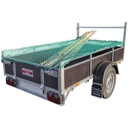 Aanhangernet 200 x 300 cm Stretch met Elastisch Koord Aanhangwagen Gaasnet Trailer - VCTparts.nl