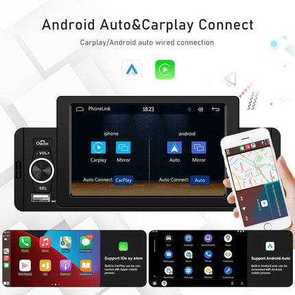 Android Auto Built -in Radio Player Digital LED Display