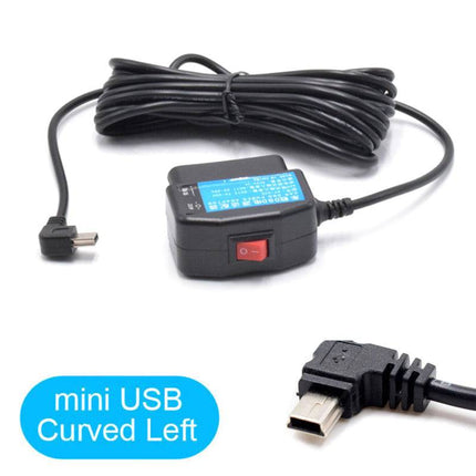 Alimentation Auto Dashcam Alimentation continue Hardwire OBD Cable Power Alimentation mini USB [3,5m 12V / 24V]