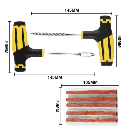 Autoband Reparatie Gereedschap Set met Rubber Strips en Rubberen Schroeven - VCTparts.nl