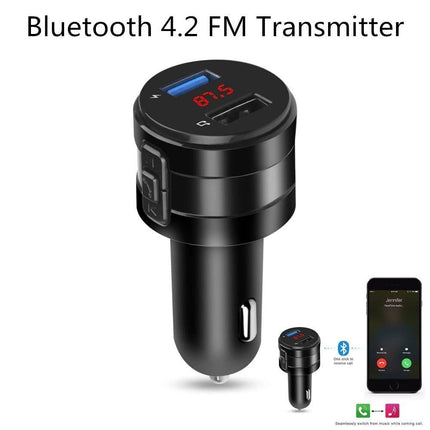 Bluetooth FM Transmitter / Car Kit / Autolader / Muziek / GSM lader Zwart - VCTparts.nl