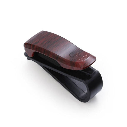 Brillenhouder auto zonneklep Clip - Dark Wood - VCTparts.nl