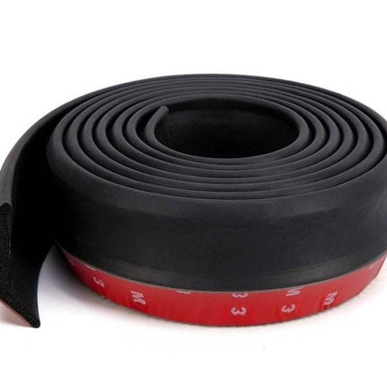 Bumper Bescherming Lip Verlaging Strip Rubber Zwart (2.5m) - VCTparts.nl