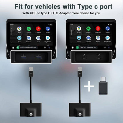 Adaptateur USB sans fil de voitures adapté à Apple Carplay - Connect sans fil - 2023 Modèle renouvelé