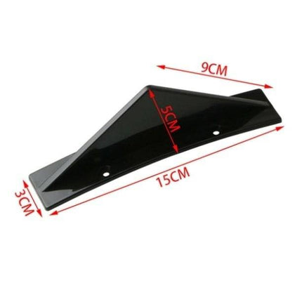 Diffuser Haaienvin Achterbumper spoiler - Boog Zwart (set) - VCTparts.nl