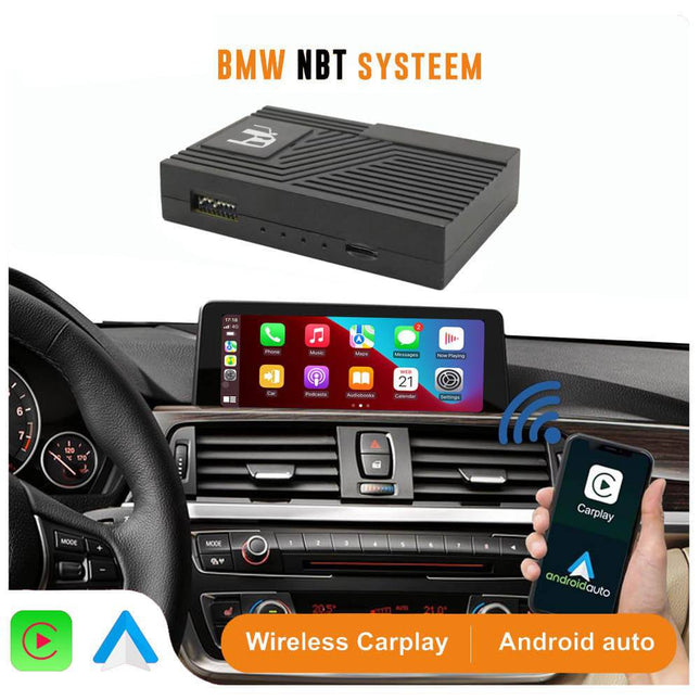 Draadloze CarPlay & Android Auto Adapter Module 1 – Voor BMW met NBT-systeem - VCTparts.nl