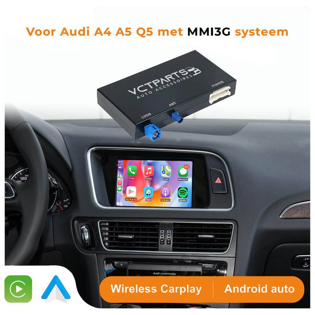 Draadloze CarPlay & Android Auto Adapter Module – Voor Audi MMI3G-systeem - VCTparts.nl