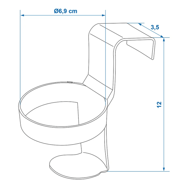 Drankhouder met Klem Beugel Haak Bekerhouder Set (2 stuks) Koffie Houder Universeel - VCTparts.nl