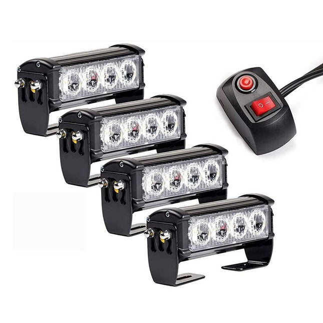 Grill Flitsers Rood LED Stroboscoop Zwaailichten [Grillflitsers - Bumperflitsers] - VCTparts.nl