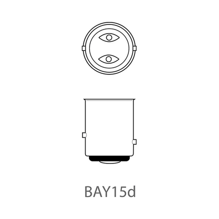 Halogeen Wit 21/5W 12V BAY15D Lampen (set) - VCTparts.nl