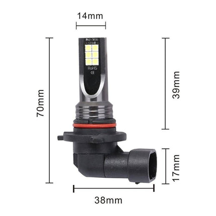 HB3 9005 led Mistlicht 3000K Geel - Mistlampen (set) [Fog Lights] - VCTparts.nl