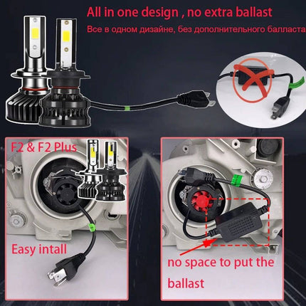 Helder Universele H8/H9/H11 Led 6000K Witte Mislampen - Mistlicht voor Auto (set) - VCTparts.nl