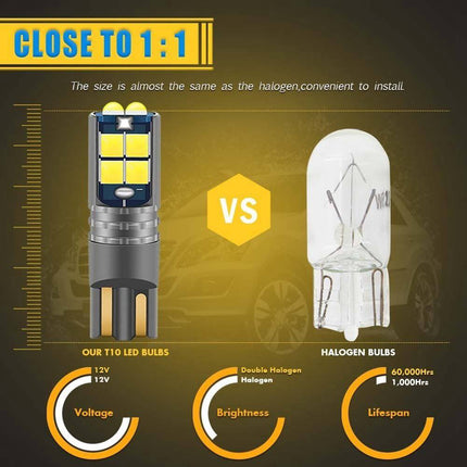 High Power led T10 Oranje - W5W Verlichting (set) [Stadsverlichting - Parkeerverlichting - Kentekenverlichting - Interieurverlichting] - VCTparts.nl