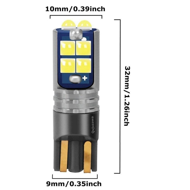 High Power led T10 Wit - W5W Verlichting (set) [Stadsverlichting - Parkeerverlichting - Kentekenverlichting - Interieurverlichting] - VCTparts.nl