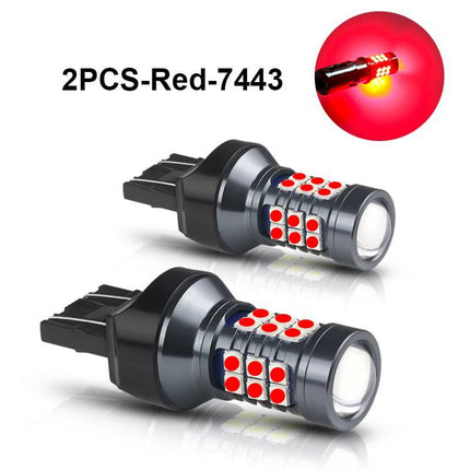 High Power T20 LED Lamp Bol - Rood (set) 7443 WY21W W21W 3030SMD