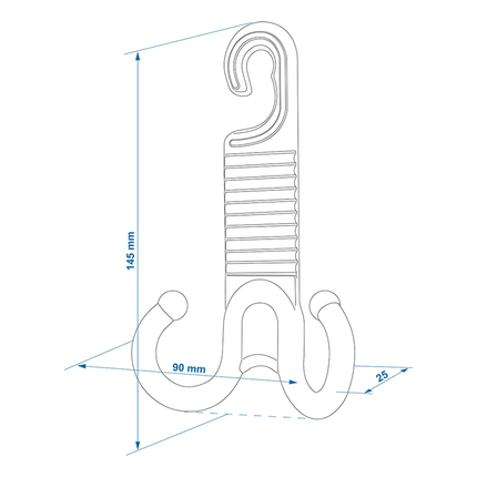 Hoofdsteun Hanger met Dubbele Haak Hoofdsteunhaken Autostoel (2 stuks) - VCTparts.nl