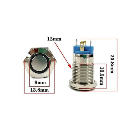 Inbouw Schakelaar 12V Drukknop - Aan/Uit Logo voor Elektrische Accessoires - VCTparts.nl