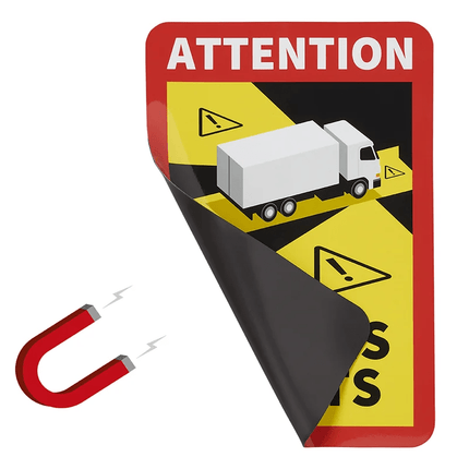 Magneetsticker "Attention Angles Morts!" Vrachtwagen Dodehoek Waarschuwingsplaat - VCTparts.nl