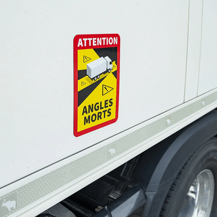 Magneetsticker "Attention Angles Morts!" Vrachtwagen Dodehoek Waarschuwingsplaat - VCTparts.nl