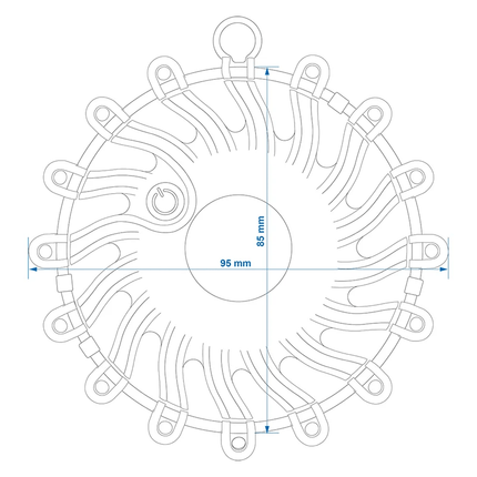 Magnetische Waarschuwings-disk 16LED Oranje - VCTparts.nl